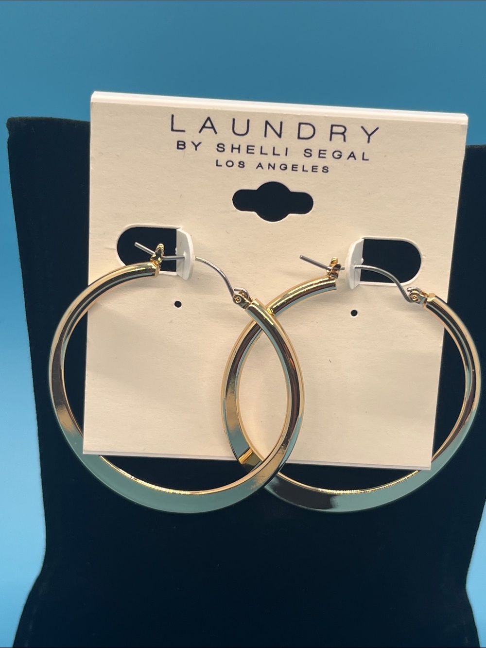 Laundry By Shelli Segal Shiny Gold Hoop Earrings
